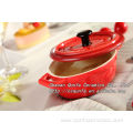 Round casserole with lid and handle QF-006